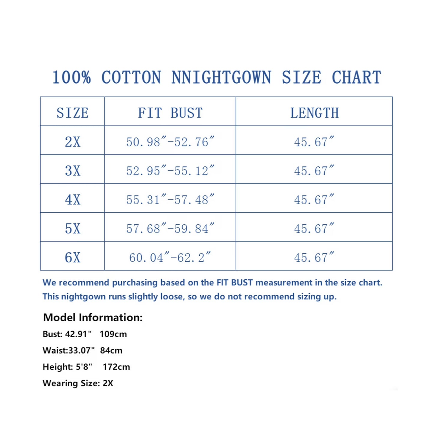 100% Cotton Nightgowns for Plus Size Women Pleated Soft Sleepwear with Pockets