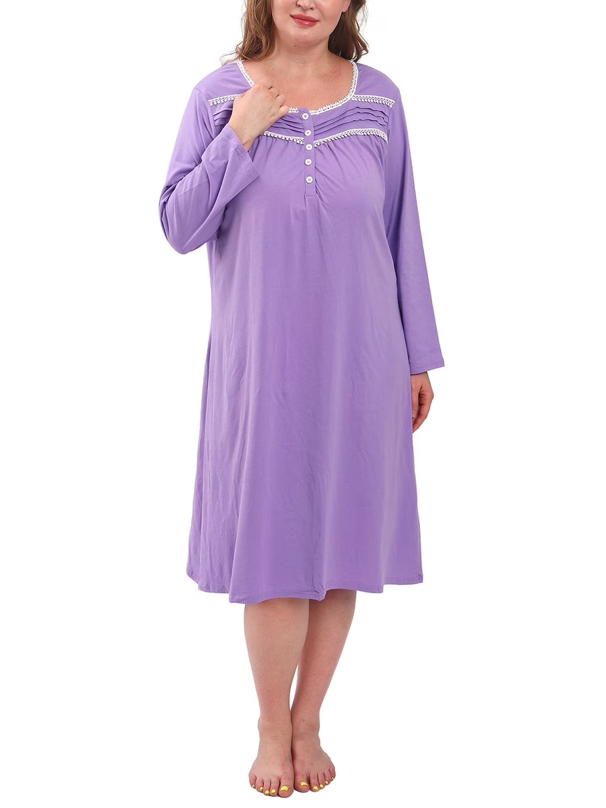 100% Cotton Nightgowns for Women Plus Size Nightgowns