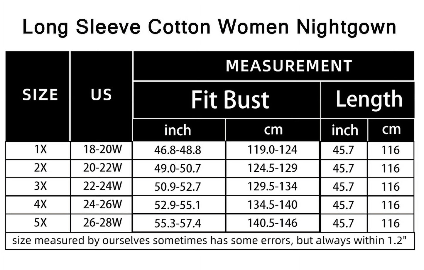 100% Cotton Nightgowns for Women Plus Size Nightgowns