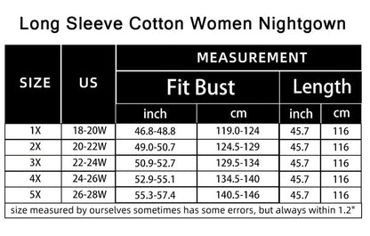 100% Cotton Nightgowns for Women Plus Size Nightgowns