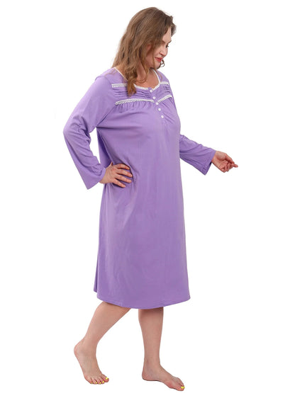 100% Cotton Nightgowns for Women Plus Size Nightgowns