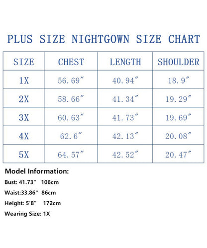 Nightgowns for Women Plus Size Print V Neck House Dress with Pockets