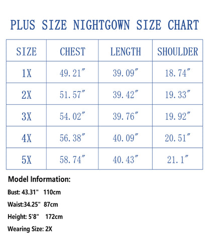 Plus Size Nightgowns for Women Floral Print Short Sleeve Nightshirts Knee Length Sleepshirt Sleepwear with Pockets